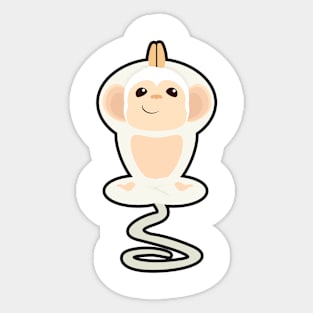 Monkey at Yoga Stretching exercises in standing Sticker